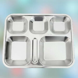 Khay Cơm Inox 6 Ngăn ( 28 x 35.5 x 3cm) – DN075