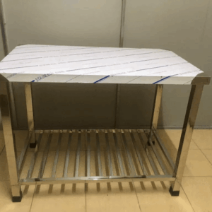 Bàn chặt inox 100 x 60cm ( có lót gỗ ) 001