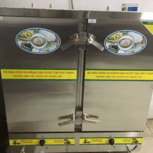 Tủ hấp cơm công nghiệp 24 khay dùng gas
