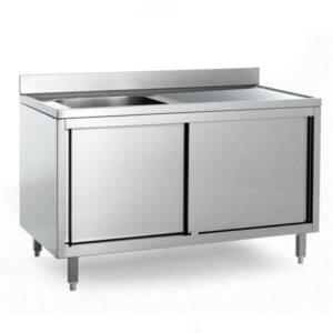 Tủ inox có bồn rửa tay