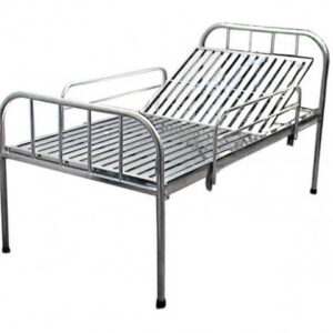Giường inox nâng đầu có lan can